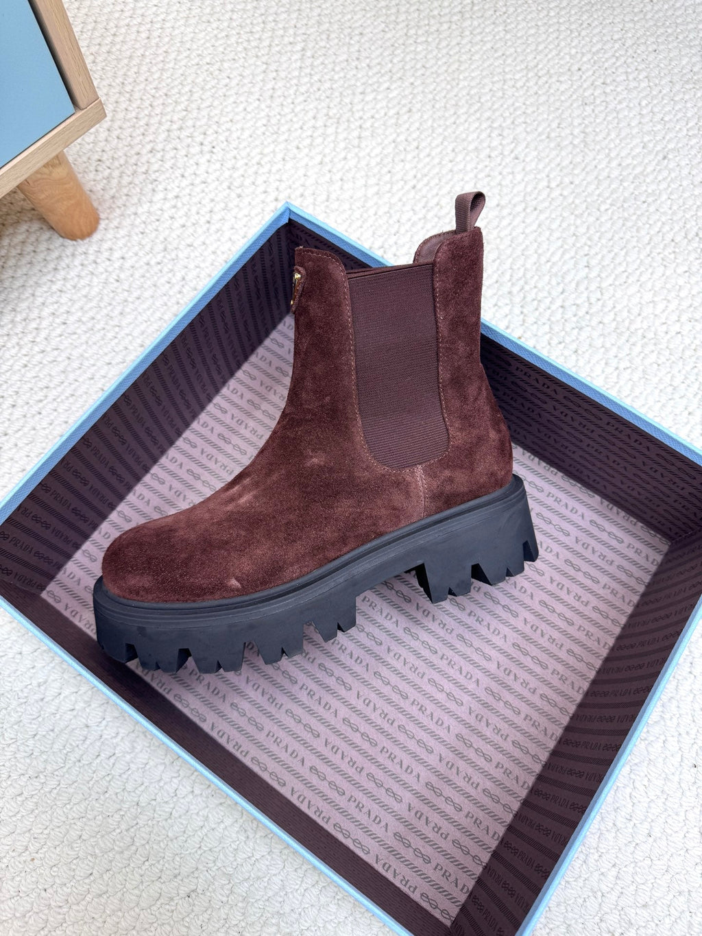 PRA ankle boots burgundy brown suede 443665