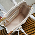 PRA GALLERIA 28 BAG IN WHITE SAFFIANO LEATHER