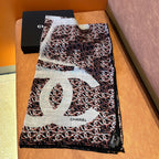 CC Square Scarf 140 CM In Colorful Cashmere Linen Fabric 371900