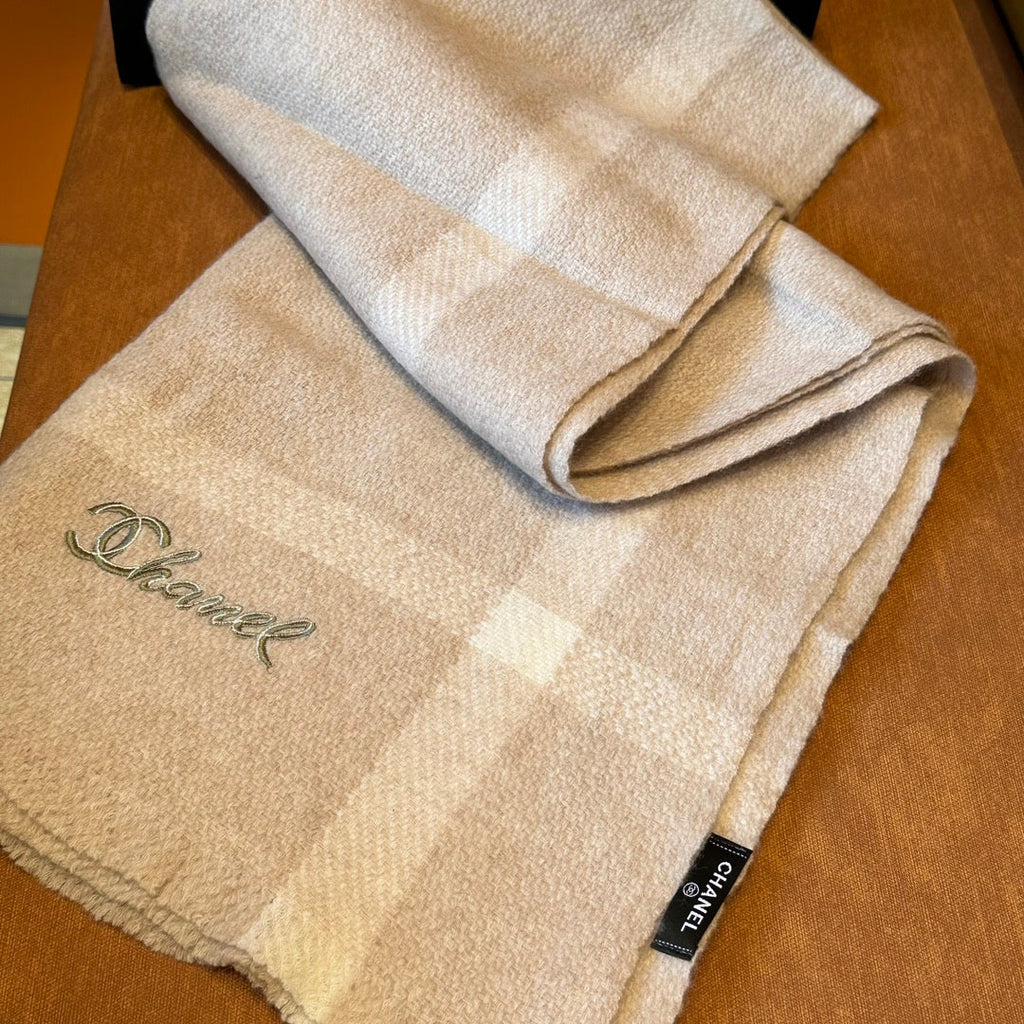 CC Scarf 200 CM In Light Brown Mix White Cashmere 359314