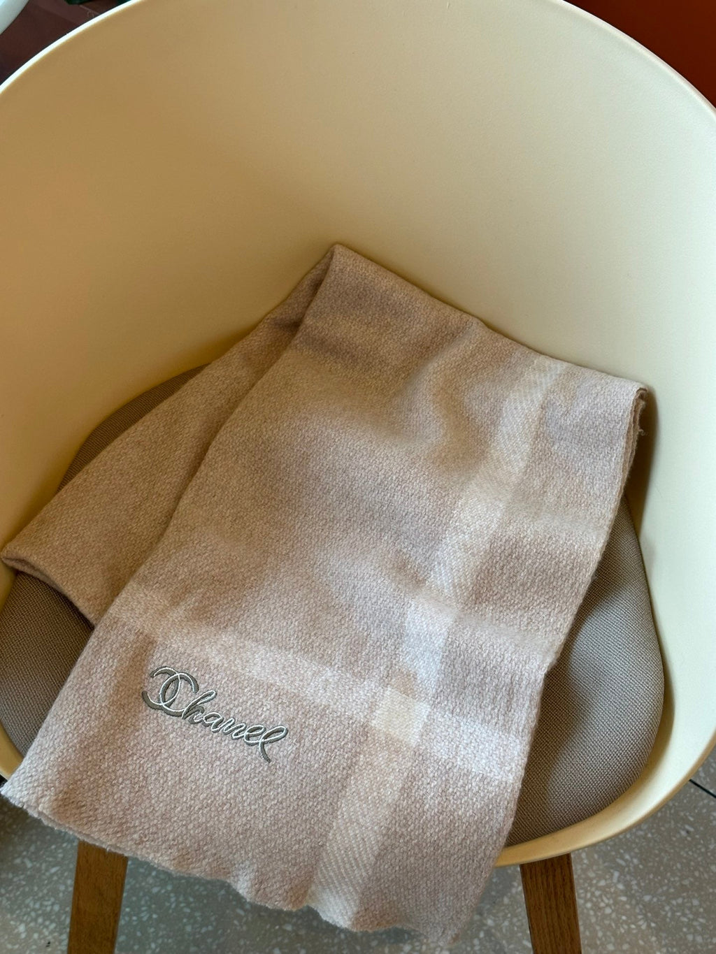 CC Scarf 200 CM In Light Brown Mix White Cashmere 359314