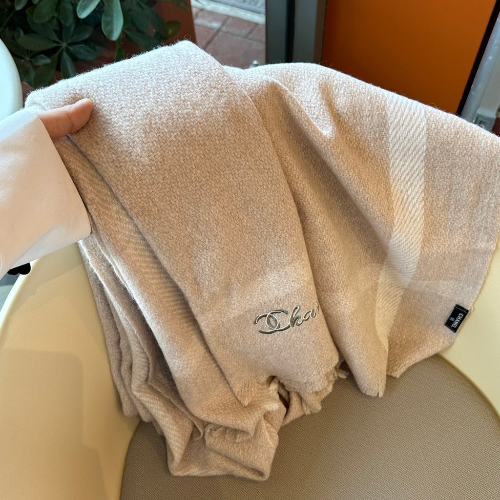 CC Scarf 200 CM In Light Brown Mix White Cashmere 359314