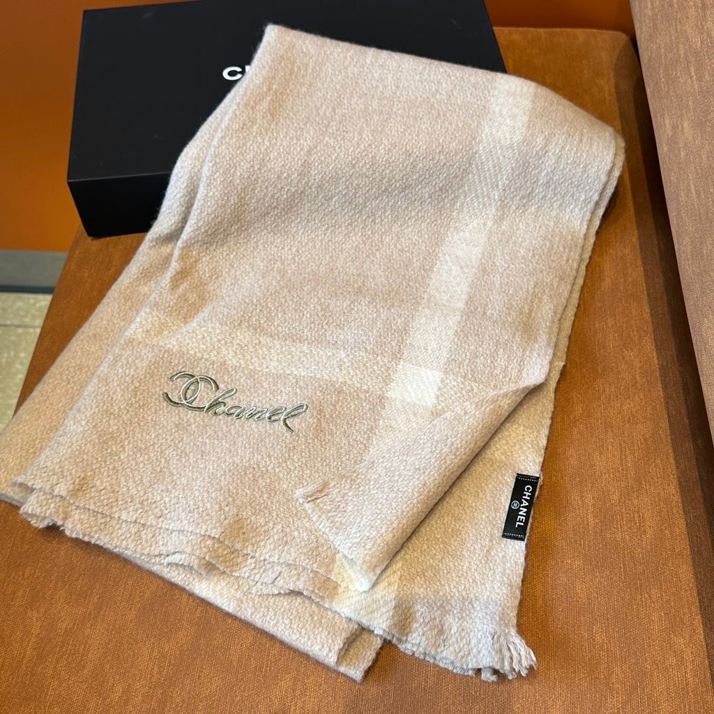 CC Scarf 200 CM In Light Brown Mix White Cashmere 359314