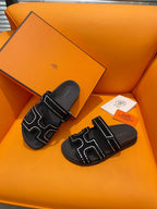 chypre sandal crystal black suede calfskin