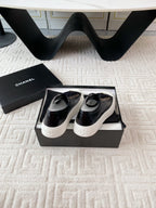 CC Low Sneaker 35mm Black Wrinkled Cowhide