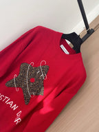 Dior 2025 Long-Sleeve Shirt Red mix Brown Wool