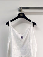 Chanel 2026 Flower Camisole White Cotton Nylon