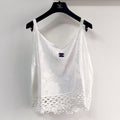 Chanel 2026 Flower Camisole White Cotton Nylon