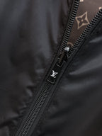 LV DOUBLE-SIDED JACKET BLACK AND BROWN 239023