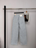 FF Light Blue Monogram Denim Jean