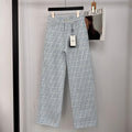 FF Light Blue Monogram Denim Jean