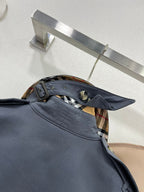 Bur 25 Long Coat Grey Blue Cotton 299471