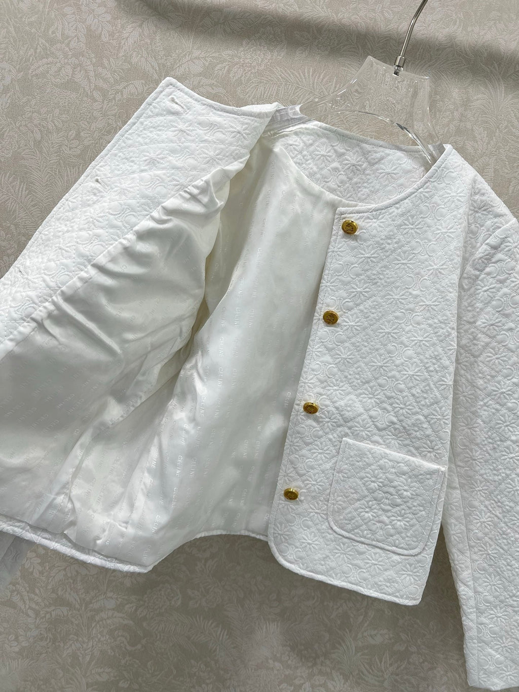 Celine 25 Jacquard Cotton Twill Jacket 292272