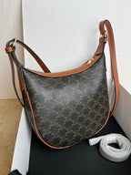 small heloise 23cm cuir triomphe canvas brown calfskin