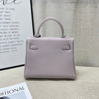 HM Kelly 25cm Mauve Pale Pink Togo Leather Silver Hardware