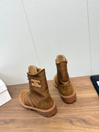 Celine 25 Boot Brown Suede Leather 552394
