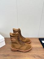 Celine 25 Boot Brown Suede Leather 552394