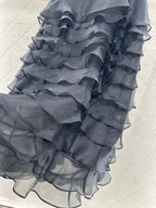 Dior 2025 High-waisted Tulle Skirt Black Polyester 321318