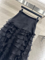 Dior 2025 High-waisted Tulle Skirt Black Polyester 321318