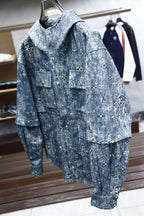 LV HOODED JACKET IN BLUE MONOGRAM WASHED DENIM 238944