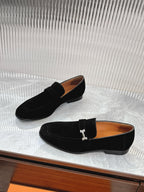 HM Men's Loafer Black Suede 524034