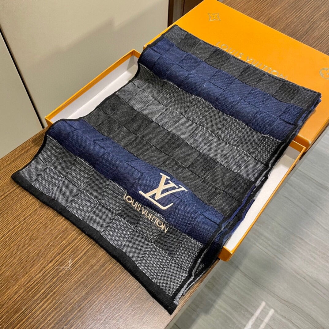 DAMIER HERITAGE SCARF 180 CM IN COLORFUL CASHMERE 391149