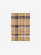 SCARF 200 CM IN CAMEL BEIGE MIX BLACK CASHMERE AND SILK 410306