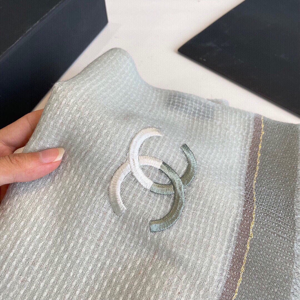 CC Scarf 200 CM In Light Grey Mix Light Beige Cashmere 413837