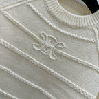 Celine 25 Sweater Ivory White Wool 286414