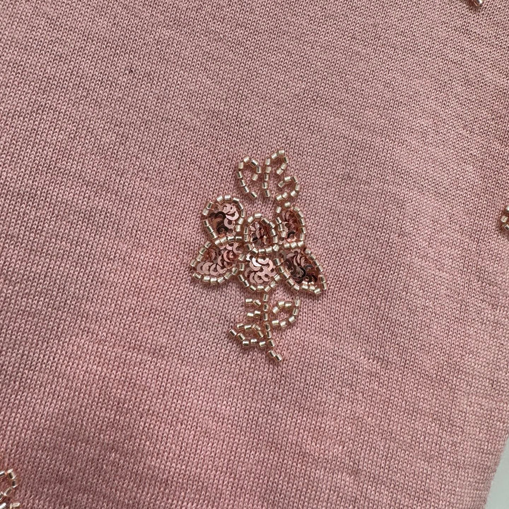 Fendi Wool Cropped sweater with crystal embroidery 229410
