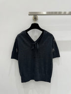 Fendi Wool Cropped sweater with crystal embroidery 229410