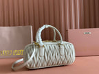 ARCADIE MATELASSÉ BAG 27 IN WHITE CALFSKIN GOLD HARDWARE