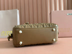 ARCADIE MATELASSÉ BAG 22 IN TAWNY BROWN GLOSSY LAMBSKIN