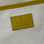 Gucci 2026 Half Horsebit Bag 38cm Yellow Suede Leather 277350