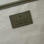 Gucci 2026 Half Horsebit Bag 38cm Green Suede Leather 277351