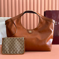 Gucci 2026 Giglio Large Tote Bag 60cm Brown Leather
