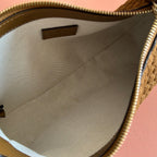 Gucci 2026 B Shoulder Bag 25cm Brown Gold Suede Leather