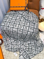 SCARF 135 CM BLACK MIX WHITE 393118