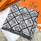 SCARF 135 CM BLACK MIX WHITE 393118