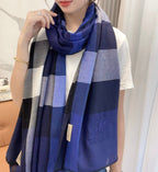 SCARF 200 CM IN NAVY BLUE CASHMERE 402263