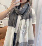 CC Scarf 200 CM In Grey Mix White Cashmere  416880