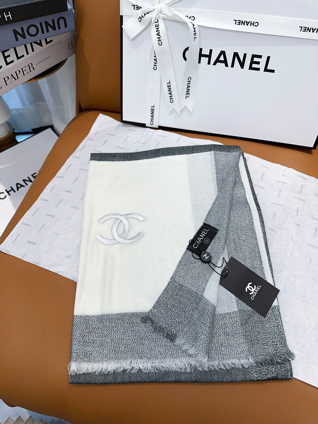 CC Scarf 200 CM In Grey Mix White Cashmere  416880