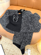 CC 25 Classic Scarf 175cm Black Wool 971060