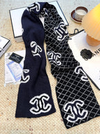 CC 25 Scarf 190cm Black  Wool 968578