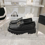 CC Moccasins Black Cowhide