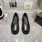 CC Moccasins Black Cowhide