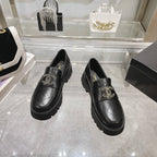 CC Moccasins Black Cowhide