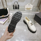 CC Moccasins White Cowhide