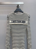 CD 25 Striped Sweater Dress Wool Mix Cotton