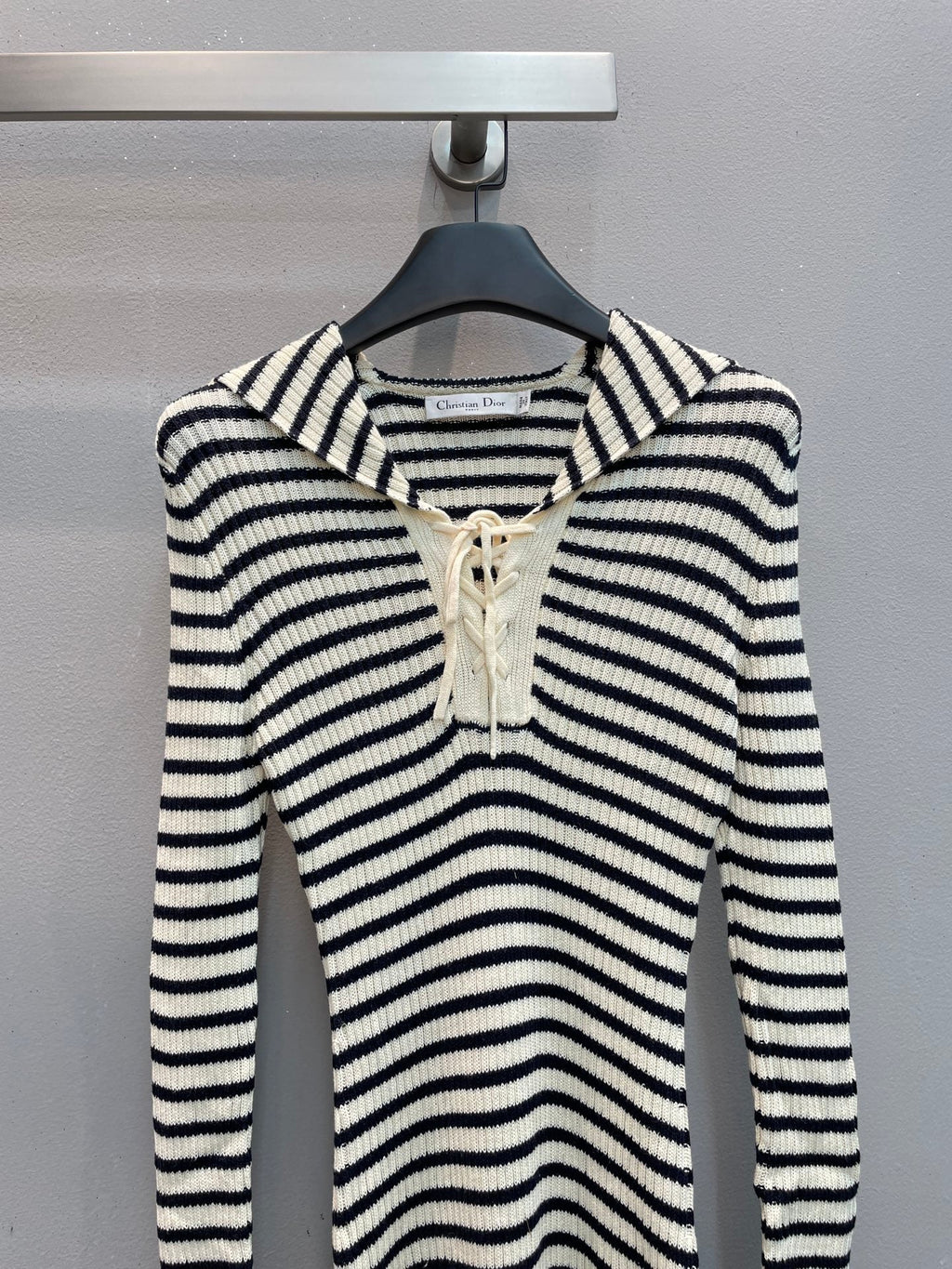 CD 25 Striped Sweater Dress Wool Mix Cotton